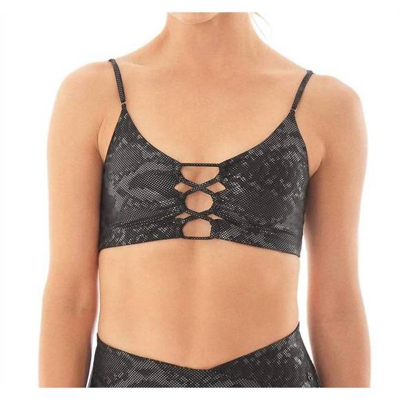 NEW MAAJI onyx ceci reversible low impact sports bra in black - Picture 2 of 3